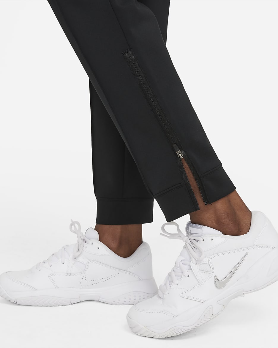 Nike Women s Court Dri Fit Knit Tennis Pants in Black Size 2XL DA4722 010